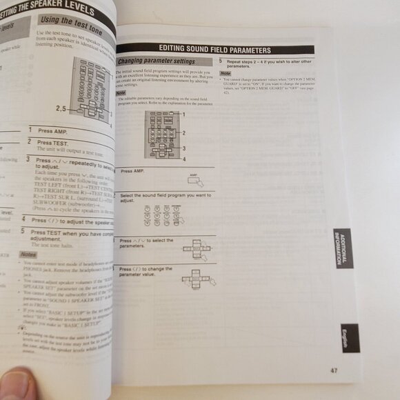 Yamaha HTR-5730 AV Receiver Owner's Manual - Picture 5 of 6